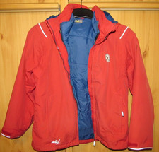 Salewa Skijacke Doppeljacke Gr. 140 (8-9 Jahre) rot mit Kapuze