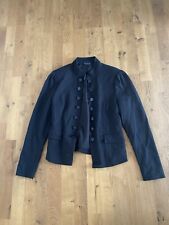 Blazer Schwarz Knöpfe Kurz Klassiker Kastenjacke Zirkusjacke S Hochwertig Jersey