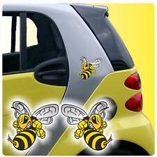 Autoaufkleber Böse Biene Hornisse Wespe Auto Aufkleber Sticker 2er Set DA2005 