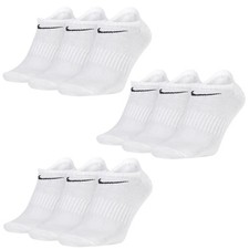 Nike Everyday Cushion No-Show Socken, 9 Paare, Weiß, Größe M 38-42, SX7673