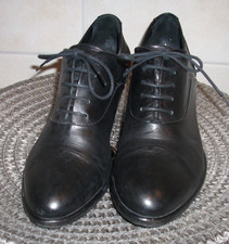 Damen Schuhe Gr 40 Maripe Schwarz Leder Budapester