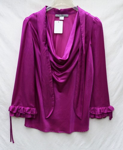 Satinbluse lila seidenbluse - satinbluse,