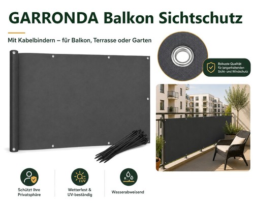 Garronda balkon sichtschutz - garronda,