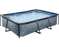 Exit Toys Pool Schwimmbecken EXIT Stone Pool 3x2x0,65m Filterpumpe Outdoor