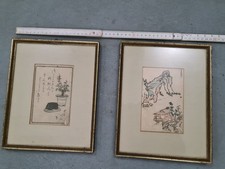 JAPAN  Sumi-E Tuschezeichnung 2x