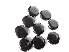 SCHMUCK-STCK Handschmeichler ungebohrt Shungit Schungit Algenkohle Scheibenstein