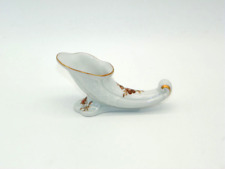 Tischvase liegend 9,5 cm von Lindner Porzellan Anna Maria Braune Blüten