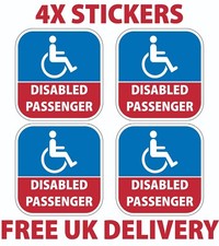 4 x BEHINDERTENBLAU ABZEICHEN