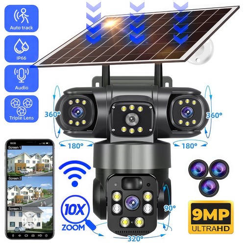9mp dreifachobjektiv solar - dreifachobjektiv,