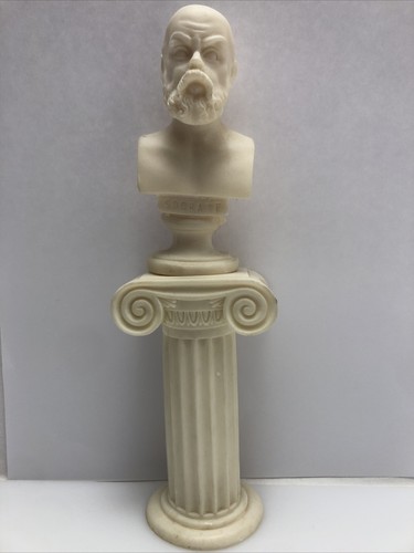 Socrate skulptur alabaster - skulptur,