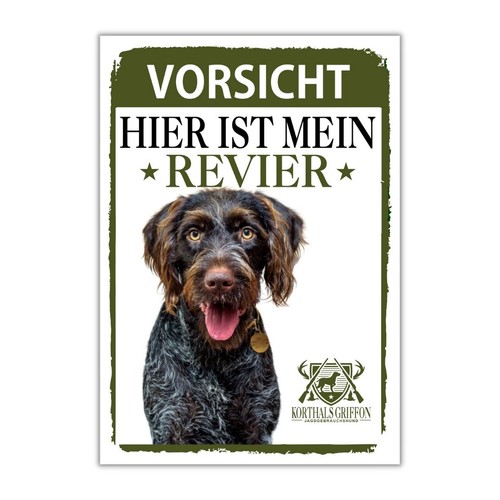 Korthals griffon schild - schild, revier