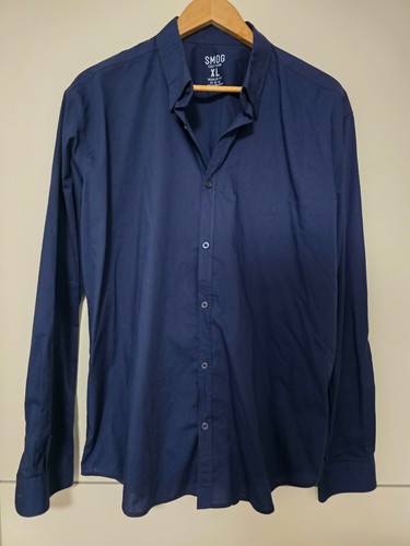 Smog herren hemd - herren, dunkelblau