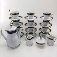 Hochwertiges Geschirr Kaffeeservice für 12 Personen Porzellan Goldrand Vintage 