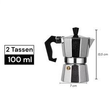 Espressokocher Kaffeebereiter Kaffeekanne Mokkakocher Espresso Alu 50–450 ml