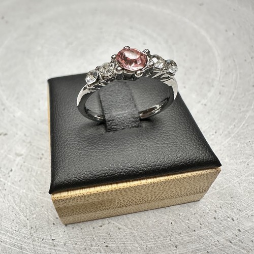 Damenring versilbert pink - damenring,