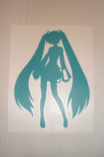 Hatsune miku silhouette auto - hatsune,