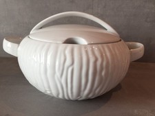 Terrine Suppenterrine Natura Porzellan weiß mit Deckel 3,5 l