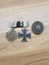 Wehrmacht WK1 Eisernes Kreuz, KVK, VWA, Abzeichen an Spange, ORIGINAL NACHLASS