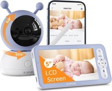 BOIFUN Babyphone mit Kamera 1080P HD 5 Zoll WiFi Video Babyphone PTZ 355° VOX
