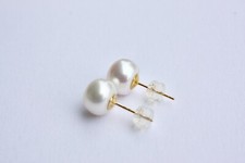 AAAA 8 mm  Süßwasser Perle g Schmuck Ohrhänger Ohrringe Ohrstecker Gold 750 18kt