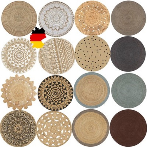 Rund jute teppich - jute,