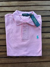 Polo Ralph Lauren Herren Poloshirt klassisch Baumwolle Herren Größe Small rosa Pique