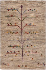 Perser Gabbeh Teppich Braun