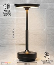 LED Akku Tischlampe Design, 3