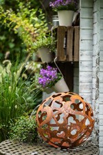 Herz Kugel Metall Rost