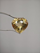 Citrin 7.62ct Herzschliff Edelstein – Natur Unbehandelt VVS Brasilien