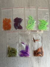 140x Trout Worm 3,5cm Feinripp Gummiköder für Forelle UL Twister Angeln