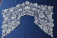 Handarbeit Brüsseler Spitze uralter prächtiger Spitzenkragen Halsweite 42 cm