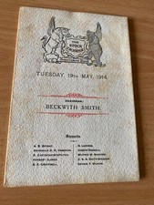 DER BÖRSENWOHLWOLLENDE FONDS 1914 - VORSITZENDER BECKWITH SMITH SITZPLAN