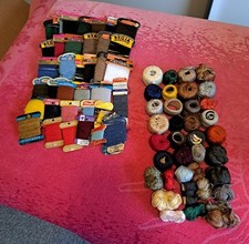 großes Konvolut Stopfgarn aus Omas Nähkästchen,  72 Stück 