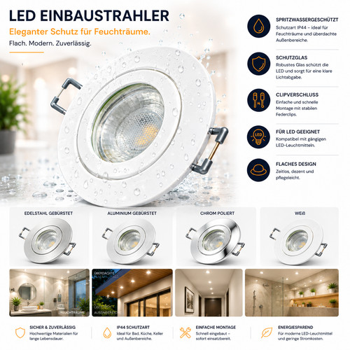 Led einbauspots 12v ip44 - 12v, bad