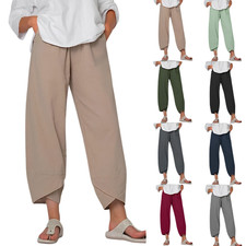 Italy Hose Damen Leinenhose