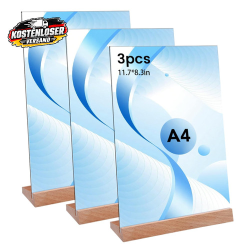 Tischaufsteller acryl - 3x,