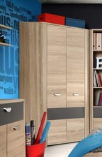 Eckkleiderschrank Kleiderschrank Jugendzimmer 97x97cm sonoma eiche-grau 54612161