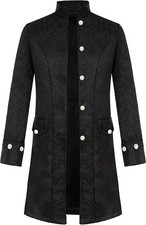 Herren Gothic Steampunk Vintage Tailcoat Jacke Mittelalter, Karneval, Gr. S