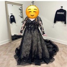 Gothic Brautkleider schwarz