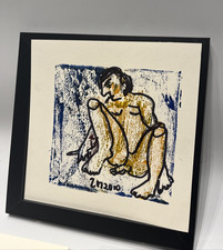 Akt handsignierte Zeichnung