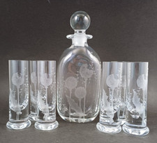 Glashütte EISCH Gläser und Karaffe mit Künstlersignatur