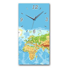 BM Wanduhr leises Uhrwerk Quarzwanduhr XXL lautlos 9030-1 -UHK Weltkarte