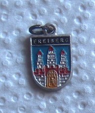 Metall Bettelarmband Wappen Anhänger - Freiberg - Deutsches Reich !