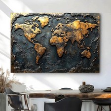Leinwand Bild Weltkarte