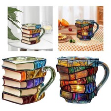 3D bemalte Buch Tasse Harz Wohndeko leichte Kaffeetasse