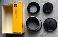Robot Gegenlichtblende Alu 55mm; 2 Rollei Objektiv-Deckel 51+43 mm; Kodak Karton