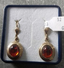 Ohrhänger 333er Gelbgold Bernstein Ohrringe Ohrschmuck