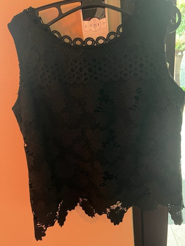 Spitzen oberteil schwarz - schwarz, xl