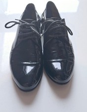 Gucci  Herren Schwarz Lackleder Schnürschuhe Slipper Halbschuhe Größe 43  (9 )